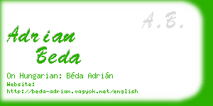 adrian beda business card